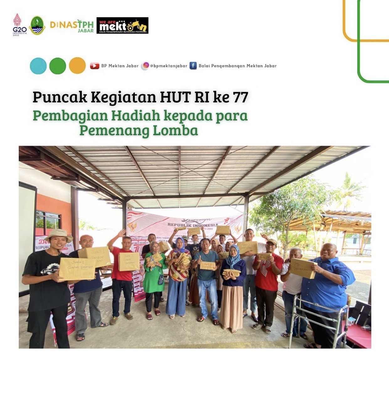 Puncak Kegiatan HUT RI ke 77 Pembagian Hadiah Kepada Para Pemenang Lomba